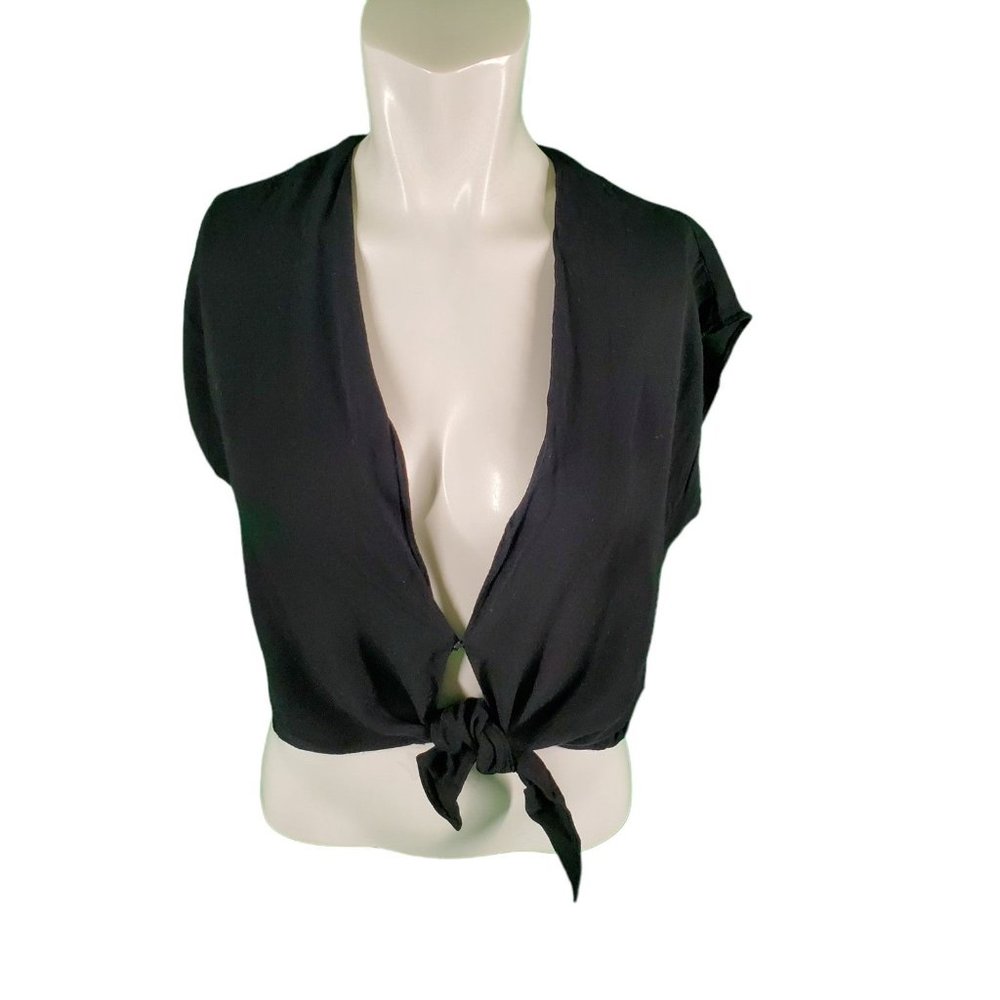 Alice + Olivia Black Crop Top M